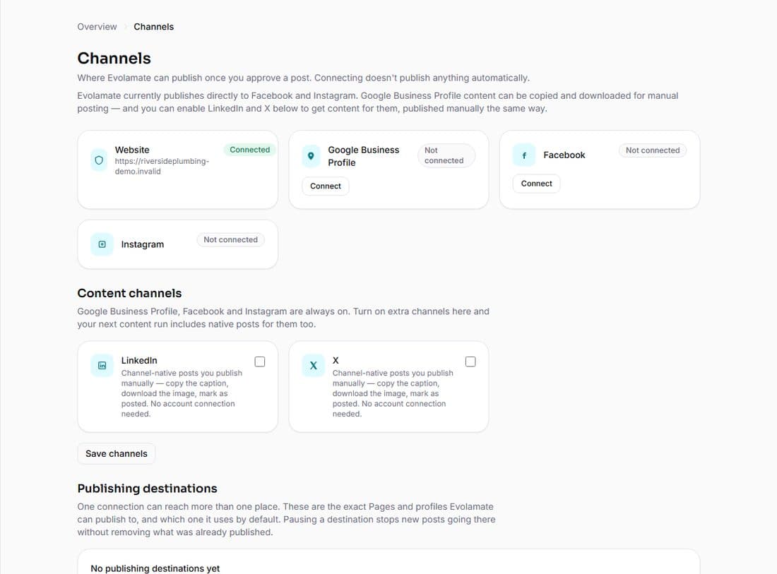 Real screenshot: It publishes where it can, prepares the rest